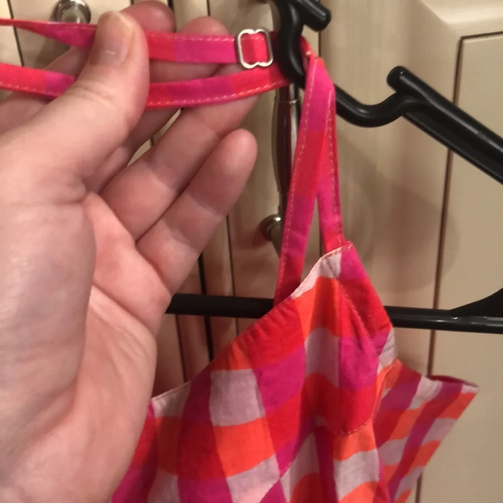 NEW SZ Blockprints X J Crew Tiered Dress 👗 in Gingham - Picture 5 of 14